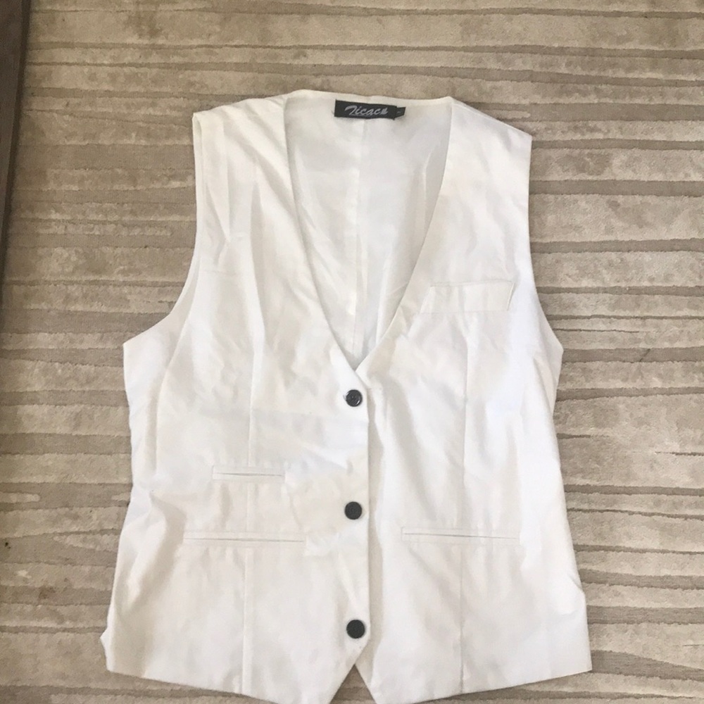 XL white vest